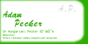 adam pecker business card